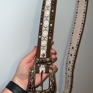 Western lace belt